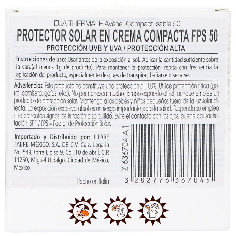 Avene Protector Piel Intolerantes Compact Color Fps 50 10 Gr