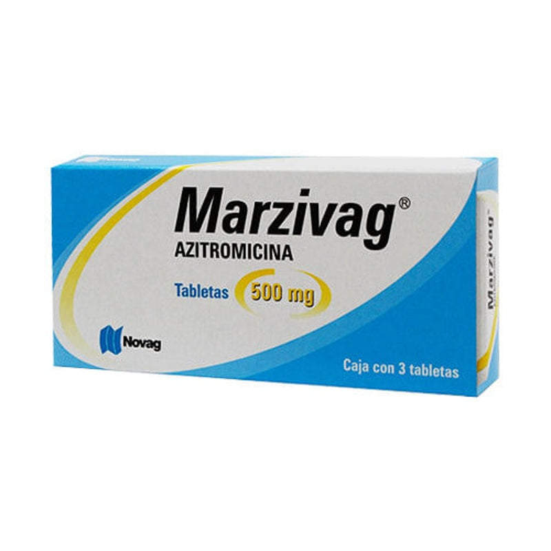 Azitromicina 500 Mg Con 3 Tabletas Marzivag