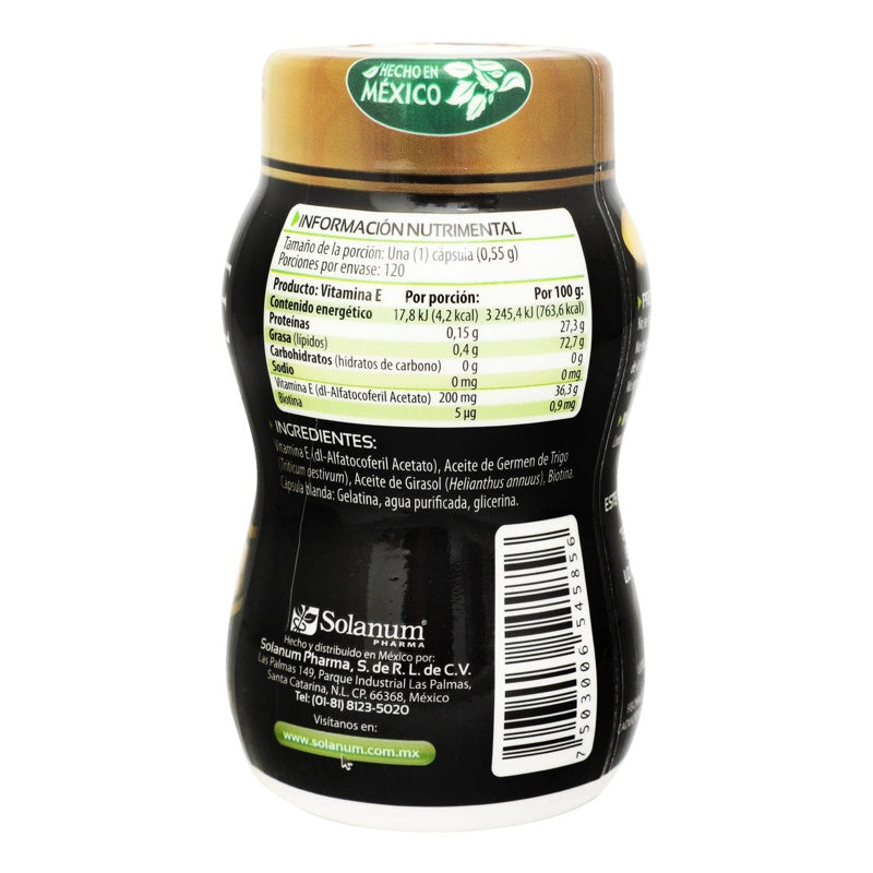 Belacaps Vitamina E Biotina 120 Capsulas Suplemento Alimenticio 7503006545856 perfil 4