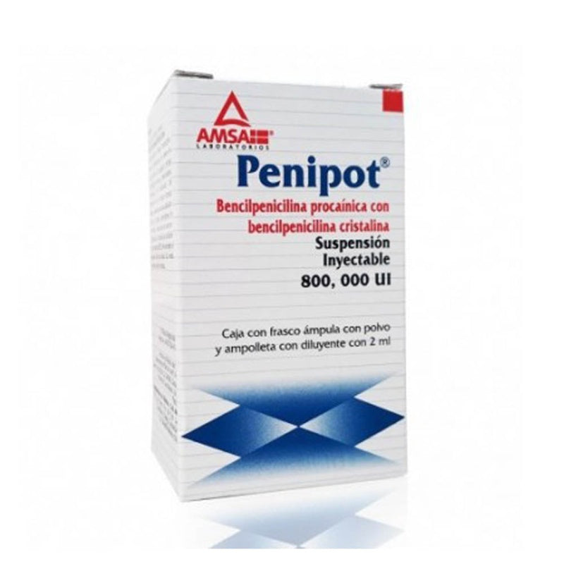 Bencilpenicilina Procainica / Bencilpenicilina Cristalina 800000Ui 2 Ml Fa Penipot 7501349011175