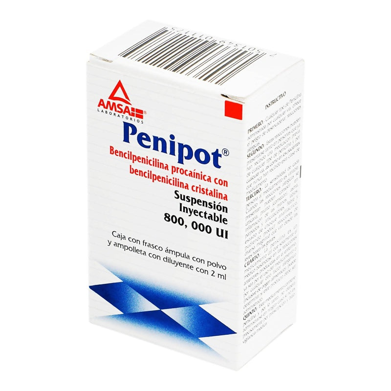 Bencilpenicilina Procainica / Bencilpenicilina Cristalina 800000Ui 2 Ml Fa Penipot 7501349011175 perfil 2