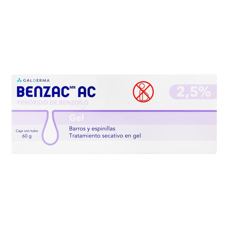 Benzac Aceite 2.5% 60 Gr Gel Tópica
