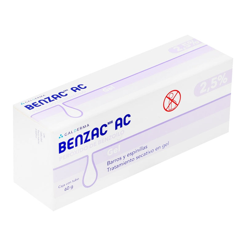 Benzac Aceite 2.5% 60 Gr Gel Tópica