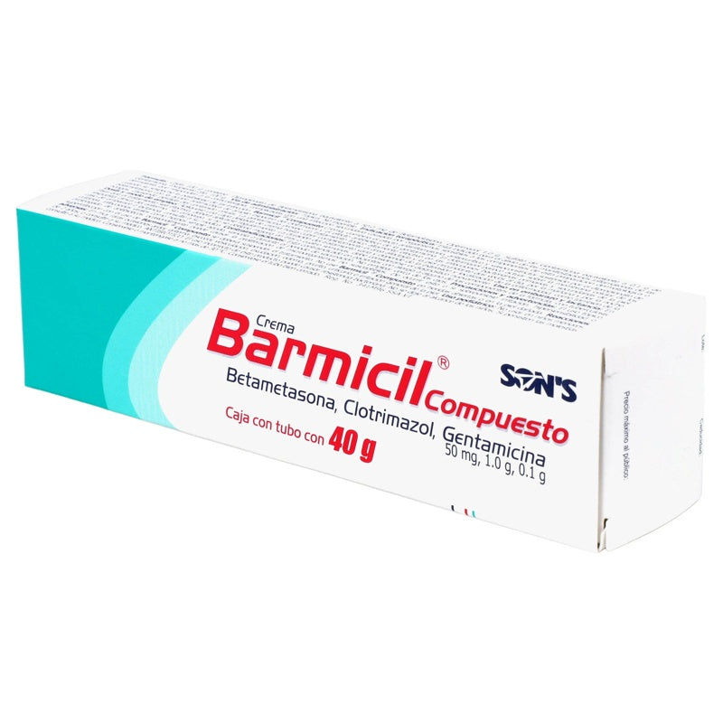 Betametasona / Clotrimazol / Gentamicina 50 / 1000 / 100 Mg / 100 Gr 40 Gr Crema Barmicil Cto 7502001166066 perfil 3