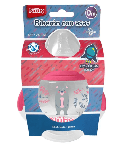 Biberon Con Asas Evolution 8Oz Nuby 7502297890331