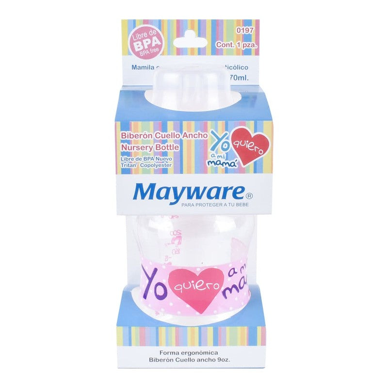Biberón Bimbo Mayware Cuello Ancho 4 Oz 7501066401976