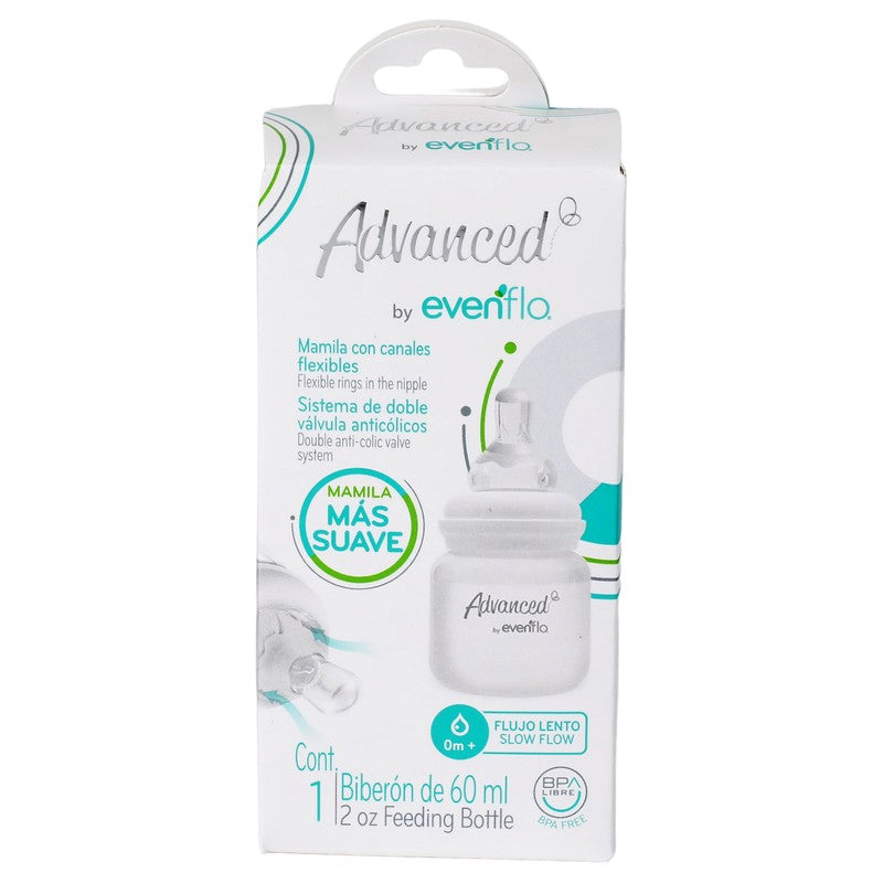 Biberón Evenflo Advance Flujo Lento 2Oz 7501027511706