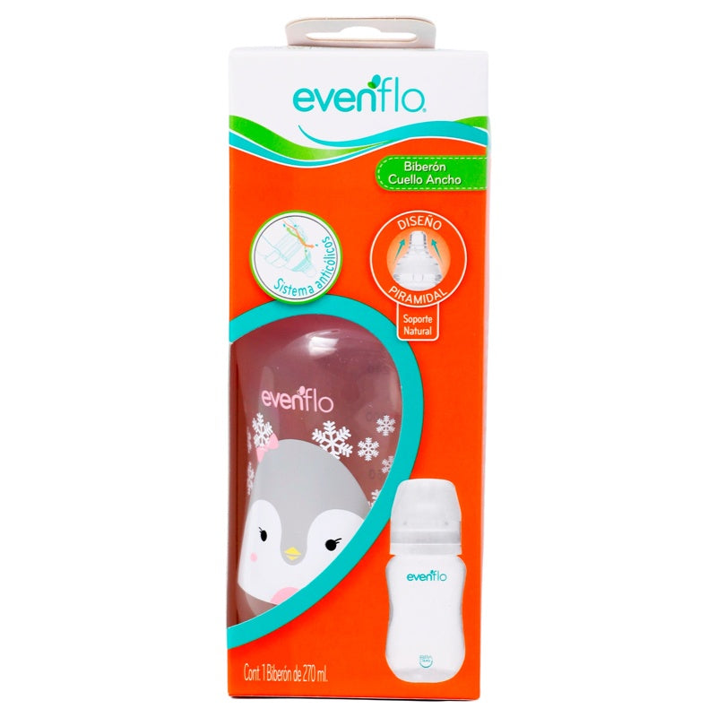 Biberón Evenflo Cuello Ancho Decorativo 9 Oz perfil 2