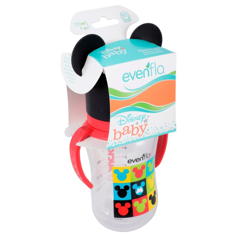 Biberón Evenflo Disney Cuello Ancho 3 En 1 perfil 2