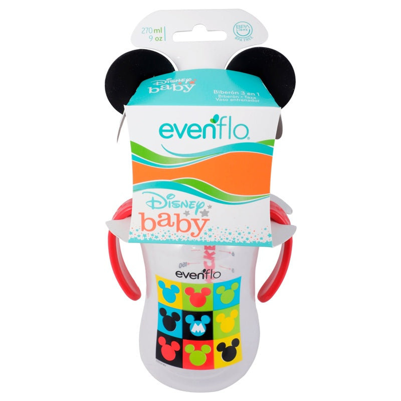 Biberón Evenflo Disney Cuello Ancho 3 En 1 perfil 3