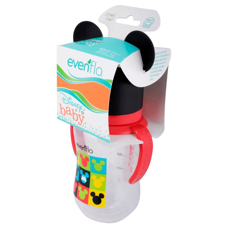 Biberón Evenflo Disney Cuello Ancho 3 En 1 perfil 4