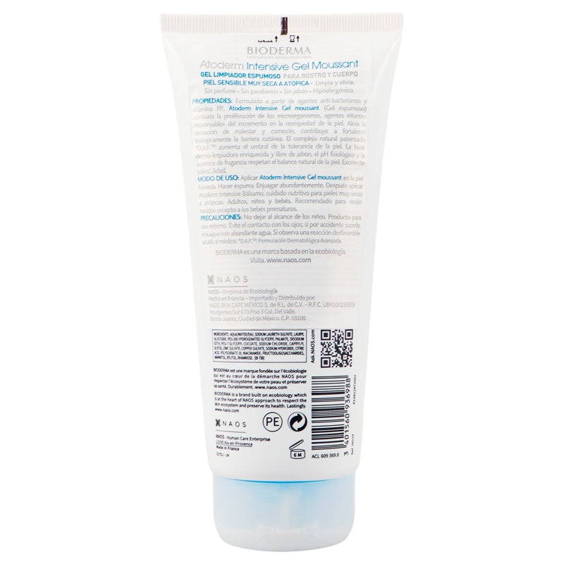 Bioderma Gel Limpiador Atoderm Int Moussa 200 Ml