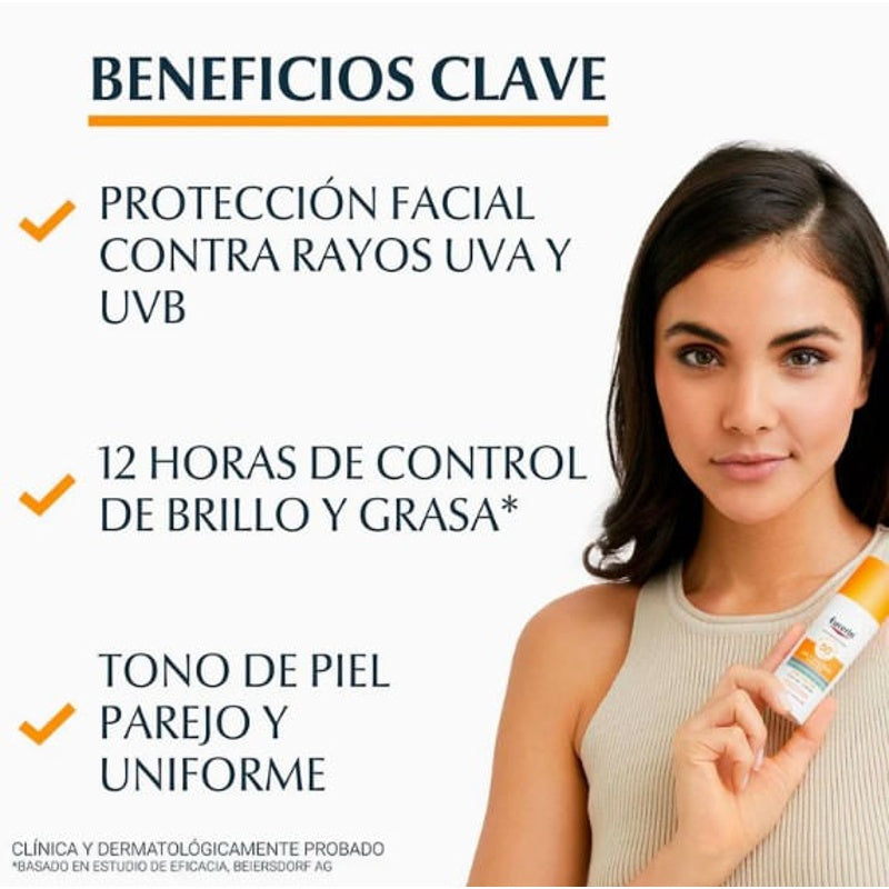 Bloqueador Solar Eucerin Oil Claro Fps 50 50 Ml