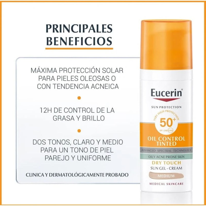 Bloqueador Solar Eucerin Oil Medio Fps 50 50 Ml