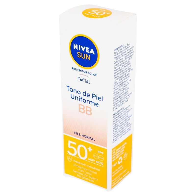Bloqueador Solar Nivea Sun Facial Bb Fps 50 50 Ml perfil 3