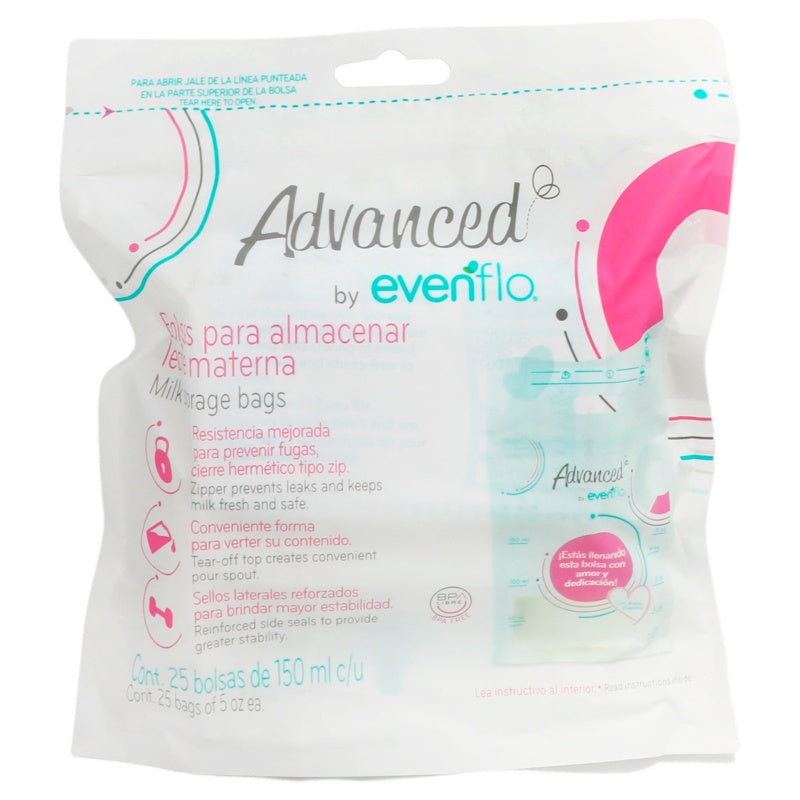 Bolsa Recolectora Leche Materna Evenflo 150 Ml 25 Piezas