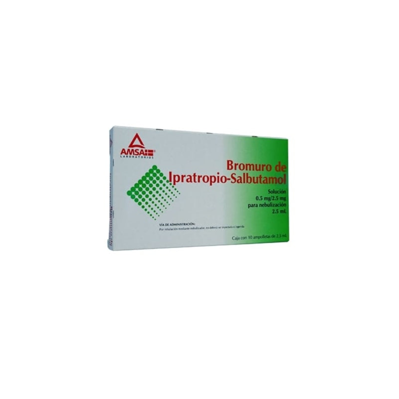 Bromuro De Ipratropio / Salbutamol 0.5 Mg / 2.5 Mg 10 Ampulas Neb Amsa