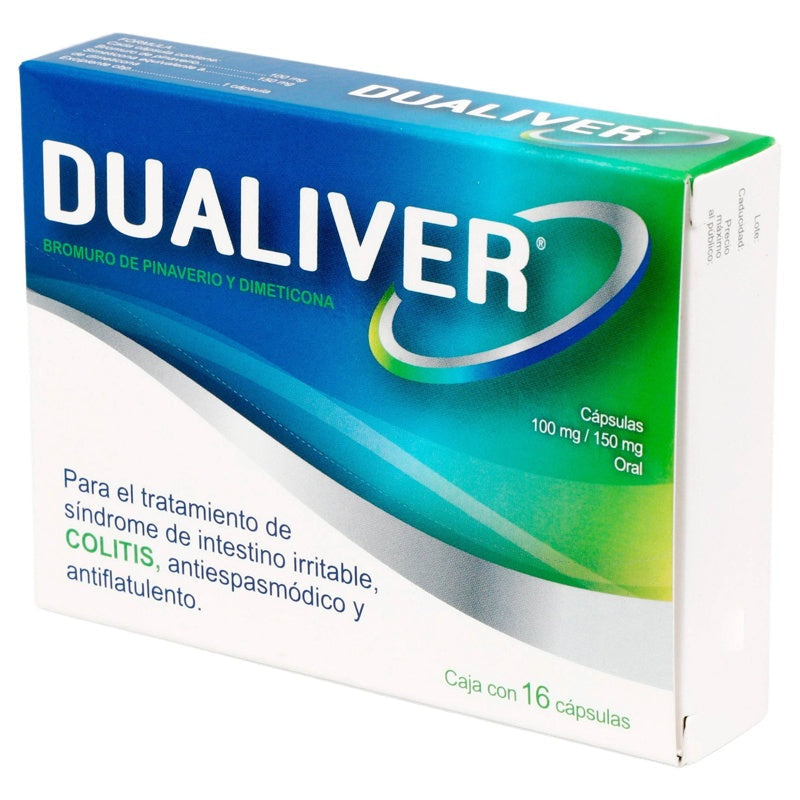 Bromuro De Pinaverio / Dimeticona 100 / 150 Mg Con 16 Capsulas Dualiver 7502274772568 perfil 3