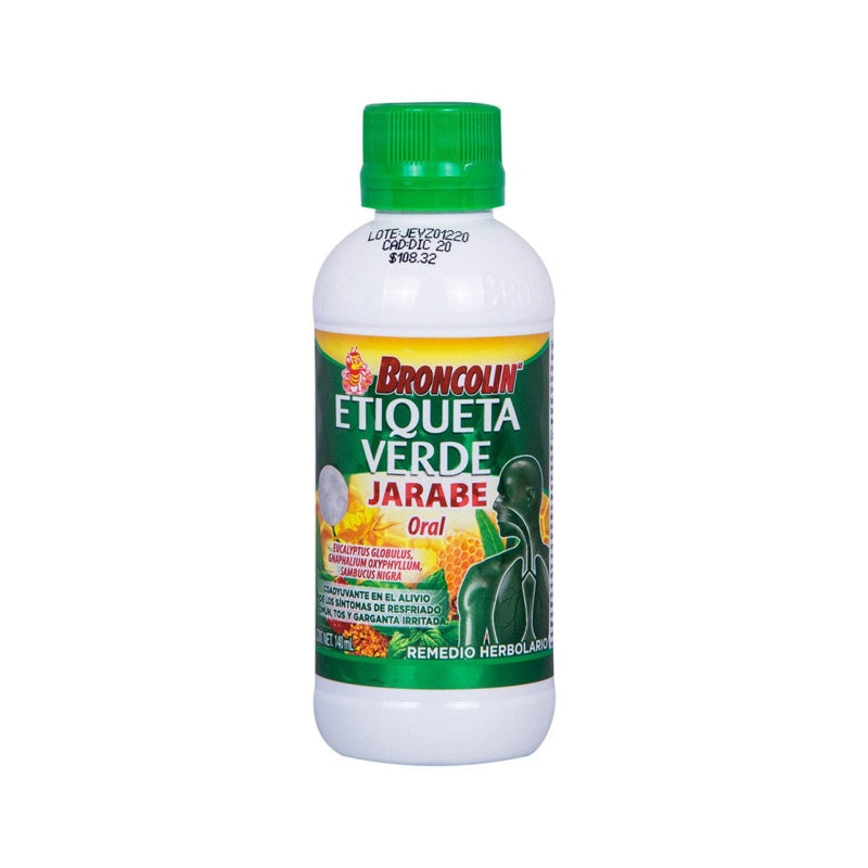 Broncolin Etiqueta Verde 140 Ml Jarabe