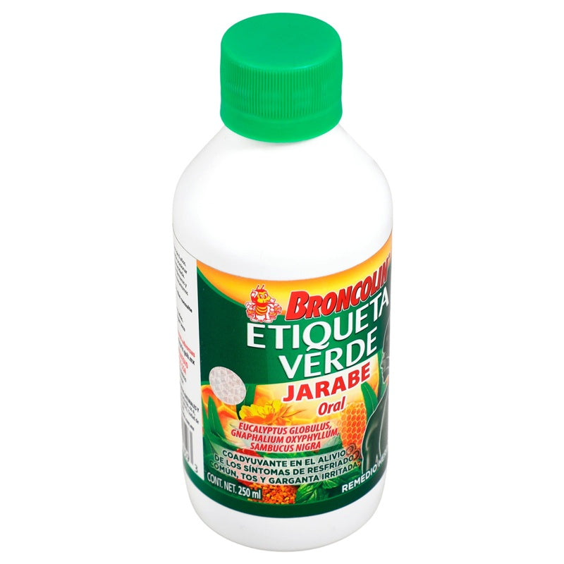 Broncolin Etiqueta Verde 250 Ml Jarabe