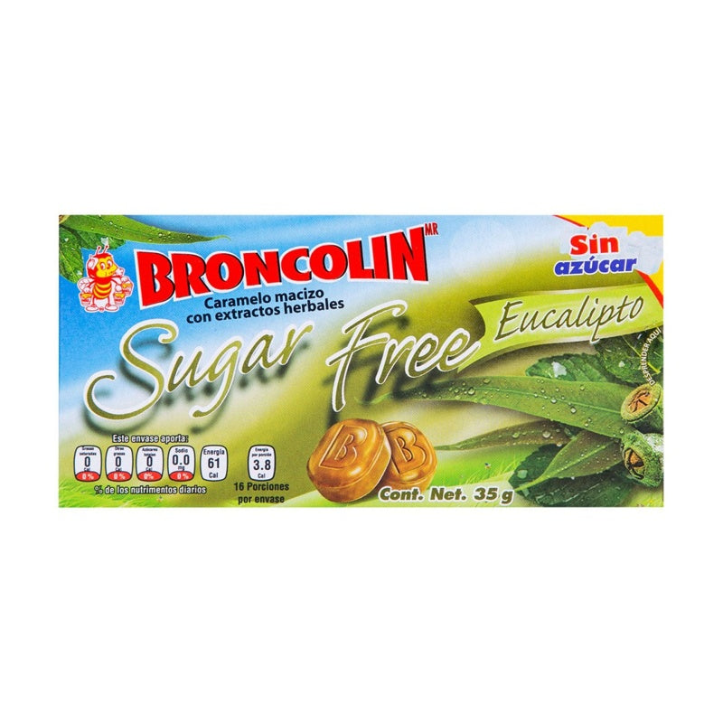 Broncolin Sugar Free Eucaliptine 35 Gr 16 Pastillas