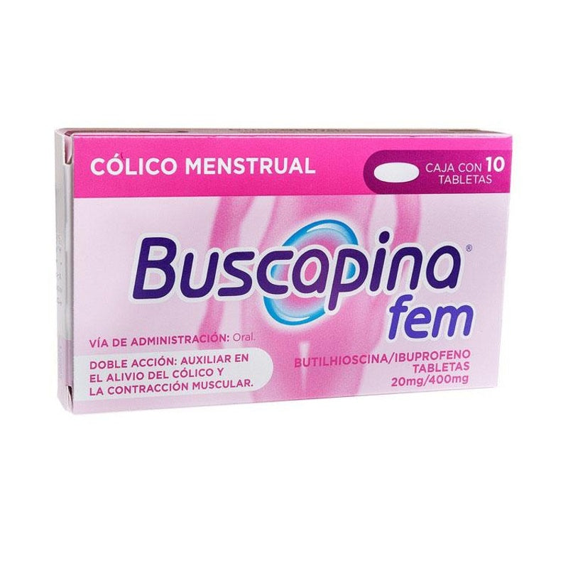 Buscapina Fem 20 / 400 Mg Con 10 Tabletas 1656