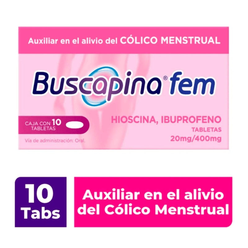 Buscapina Fem 20 / 400 Mg Con 10 Tabletas 1656