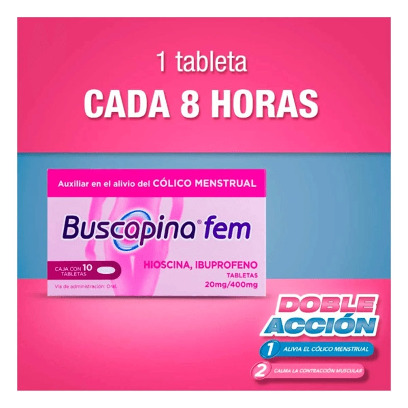 Buscapina Fem 20 / 400 Mg Con 10 Tabletas 1656