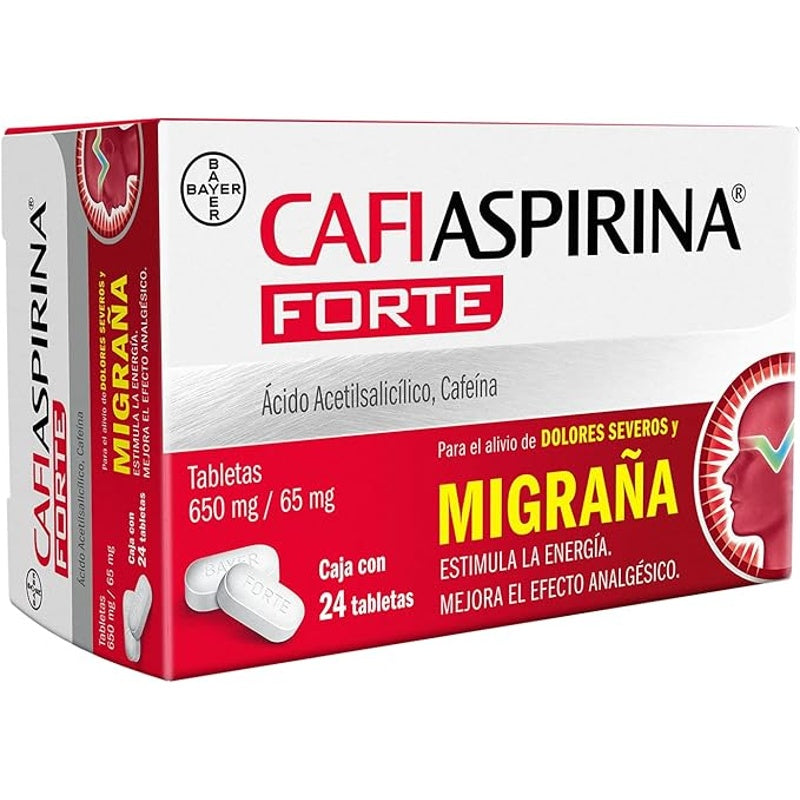 Cafiaspirina Forte 650 / 65 Mg Con 24 Tabletas