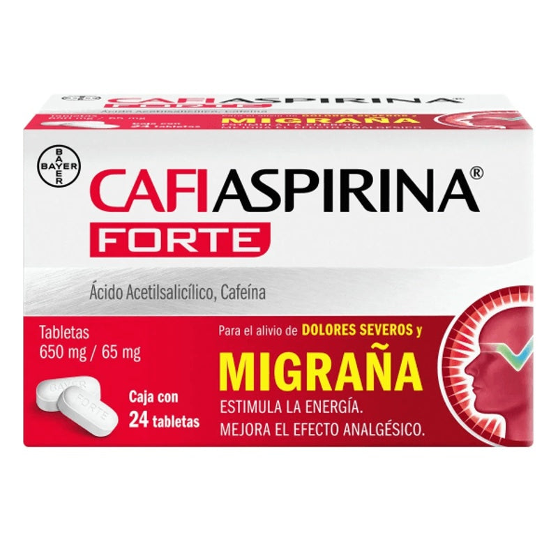 Cafiaspirina Forte 650 / 65 Mg Con 24 Tabletas