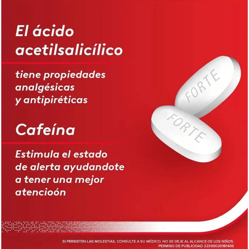 Cafiaspirina Forte 650 / 65 Mg Con 24 Tabletas