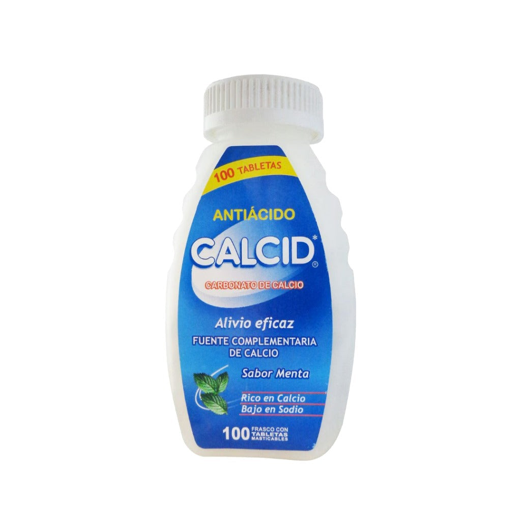 Calcid Menta 500 Mg Con 100 Tabletas Mast 7501124311094