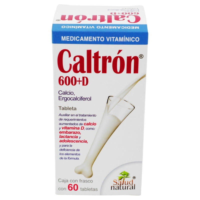 Calcio / Vitamina D 600 Mg Con / 125Ui 60 Tabletas Caltron D