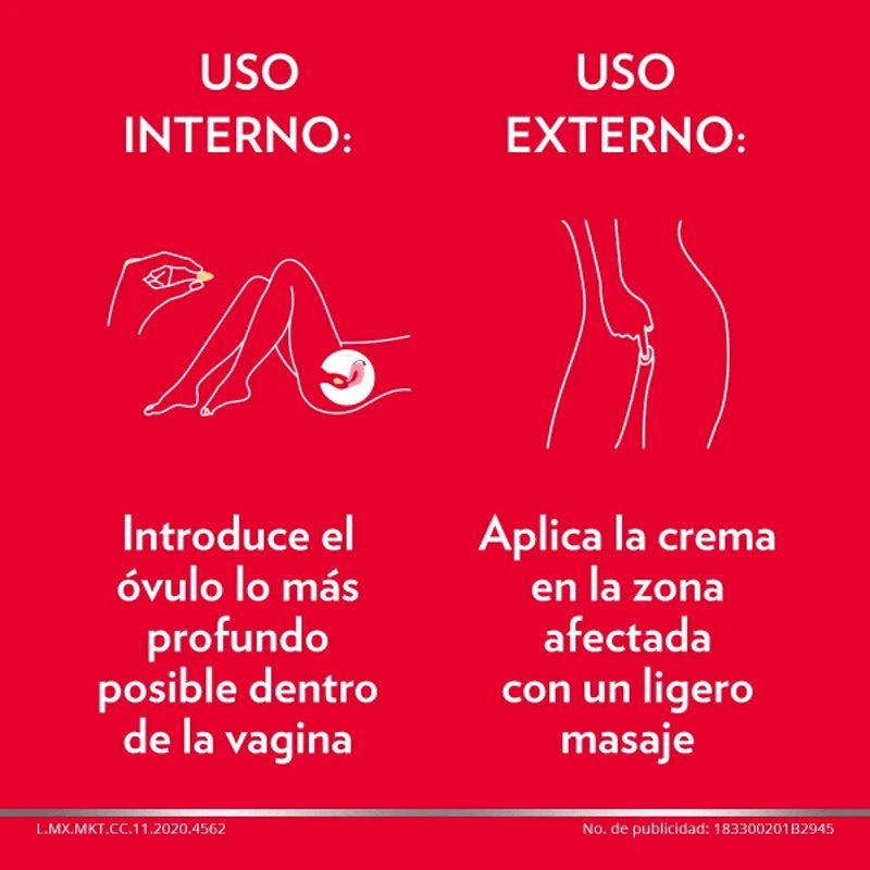 Canesten V 1 Dia Dual Con 1 Óvulo 1 Crema 10 Gr