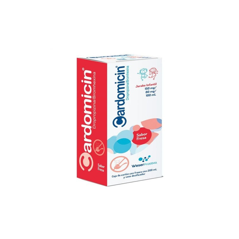 Cardomicin Infantil 150 / 80 Mg / 100 Ml Fresa 200 Ml Jarabe