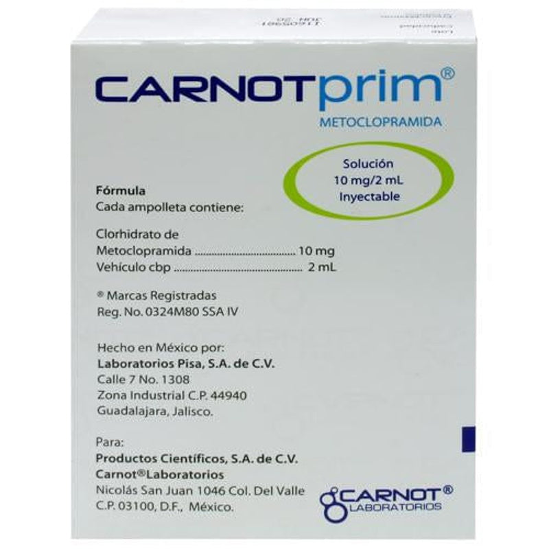 Carnotprim 10 Mg 2 Ml 6 Ampolletas