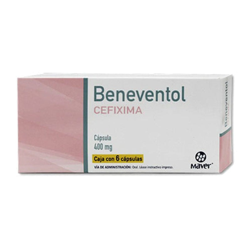 Cefixima 400 Mg Con 6 Capsulas Beneventol