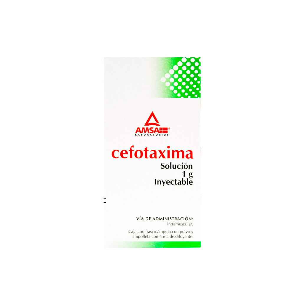 Cefotaxima 1 Gr / 4 Ml 4 Ml Solución Inyectable Iv Amsa 7501349022133