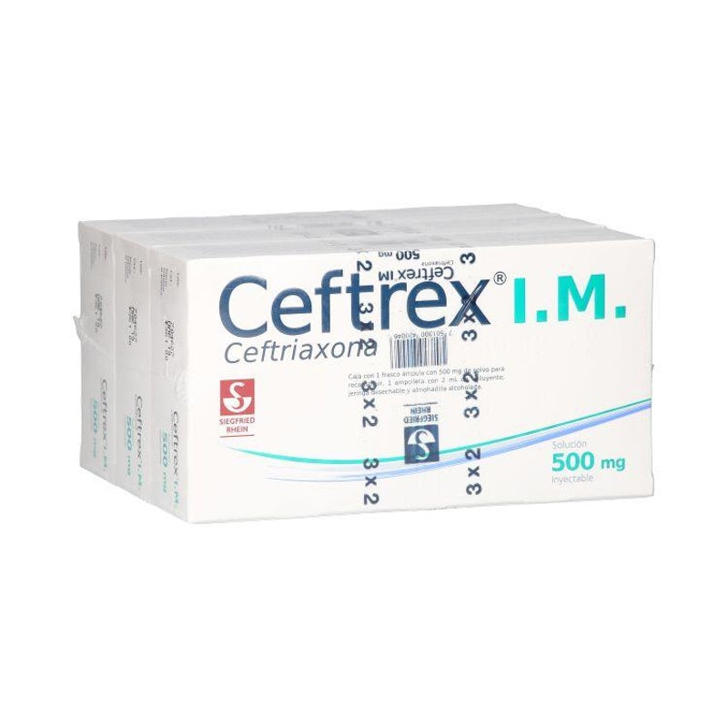 Ceftrex 500 Mg / 2 Ml Im 3 Pack Frasco ímpula