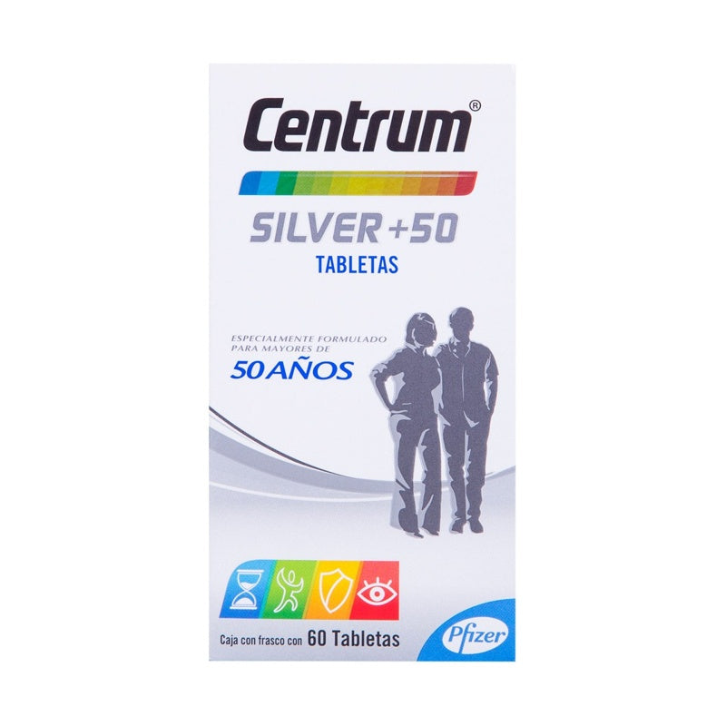 Centrum Silver 50+ 60 Tabletas Suplemento Alimenticio