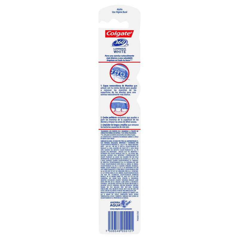 Cepillo Dental Colgate 360 Luminous White 7509546055121 perfil 2