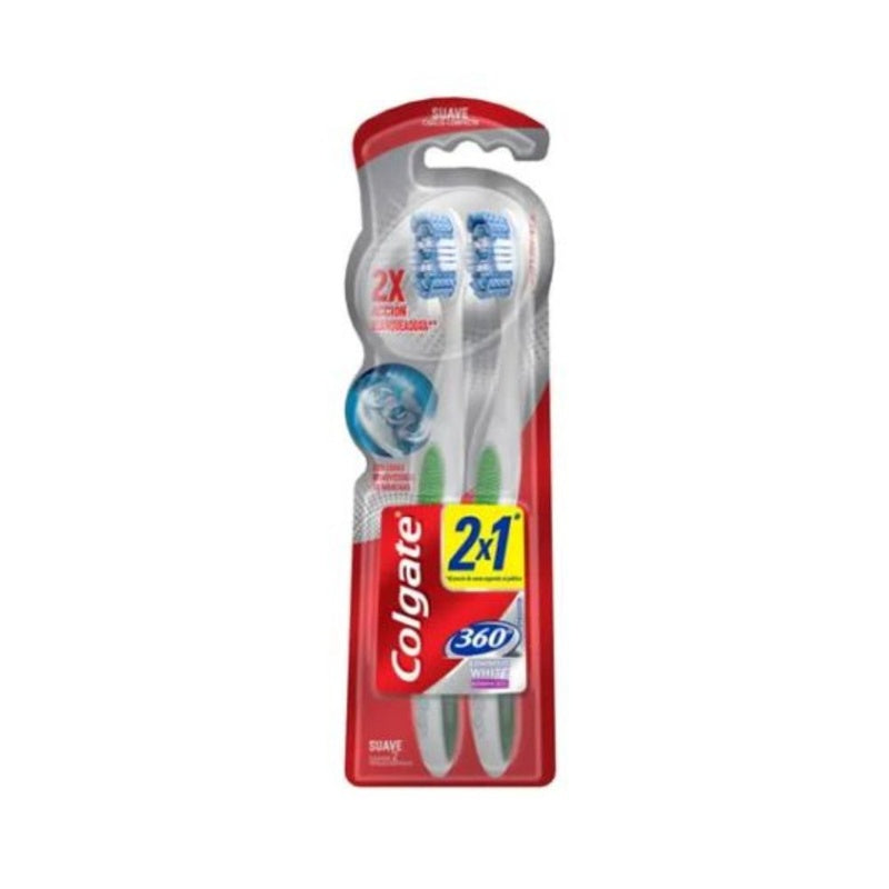 Cepillo Dental Colgate Lumin White Mediano 2X1