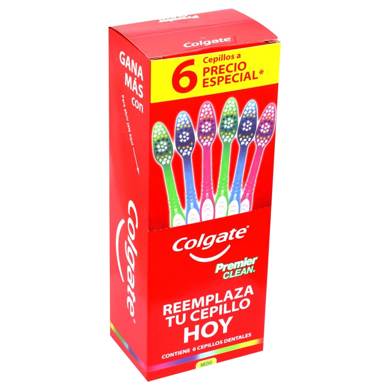 Cepillo Dental Colgate Premier Clean 6 Piezas perfil 2