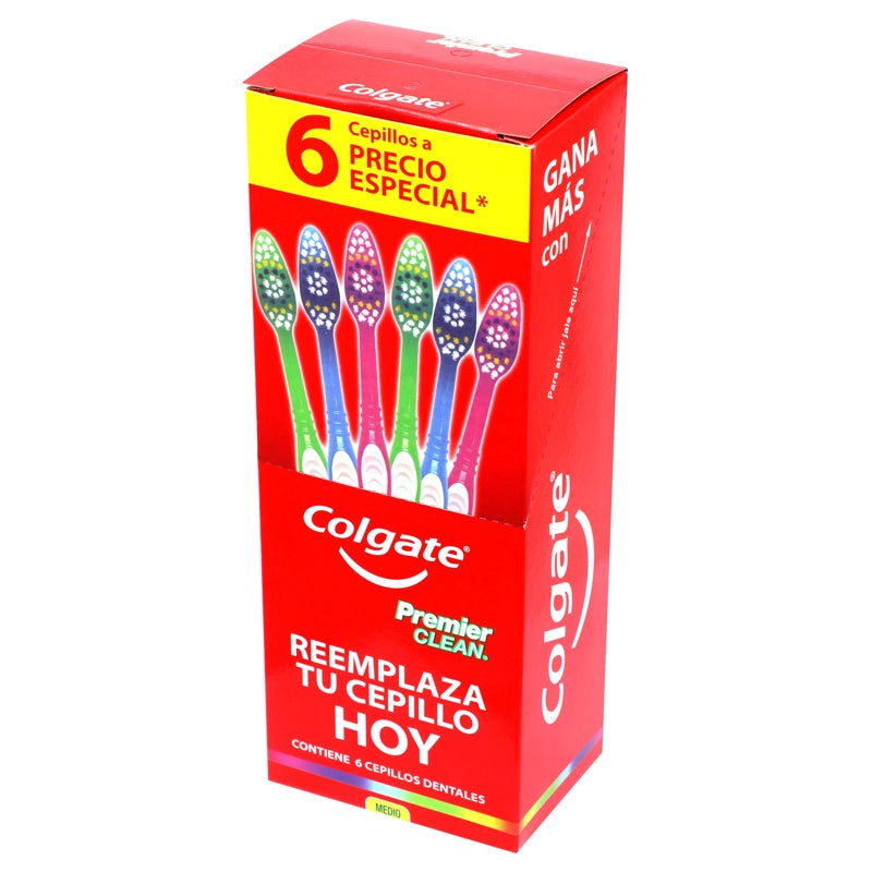 Cepillo Dental Colgate Premier Clean 6 Piezas perfil 3