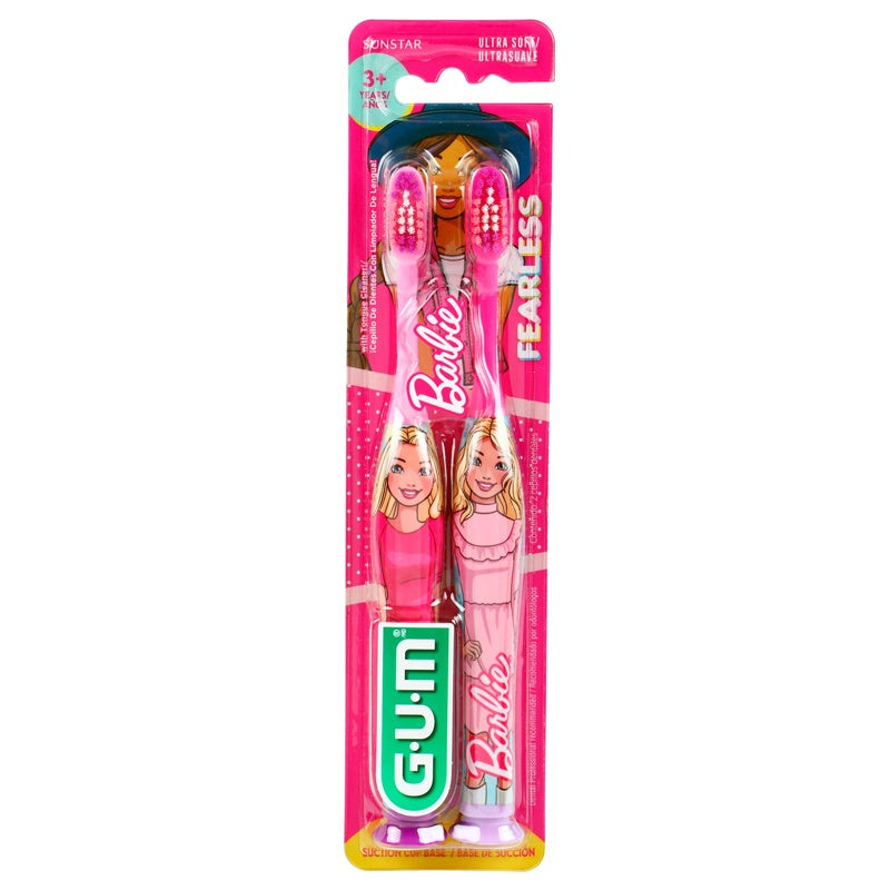 Cepillo Dental Gum Barbie Infantil 2 Piezas