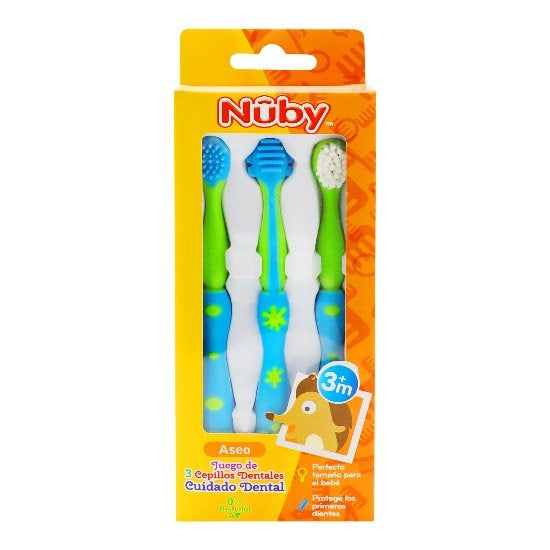 Cepillo Dental Nuby Bebé 3 Blist 48526007547