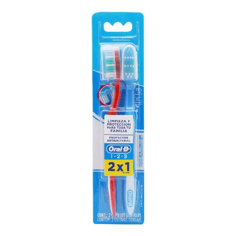 Cepillo Dental Oral B 1-2-3 35 Mediano 2X1