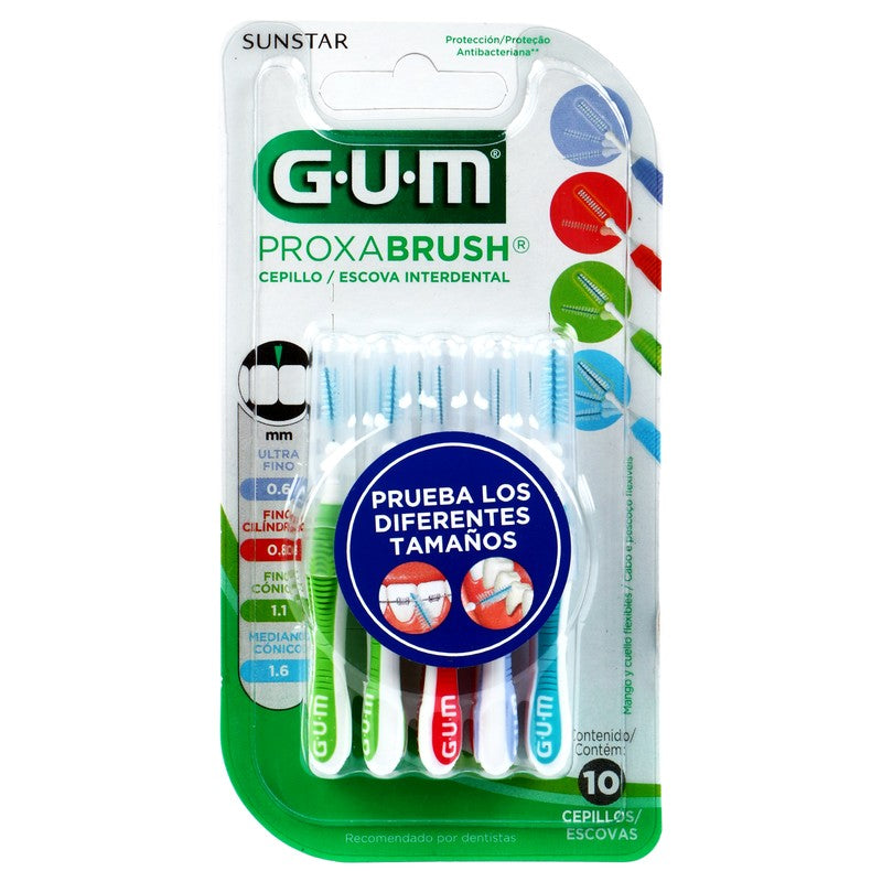 Cepillo Interdental Gum Proxabrush 10 Piezas 7502235821250