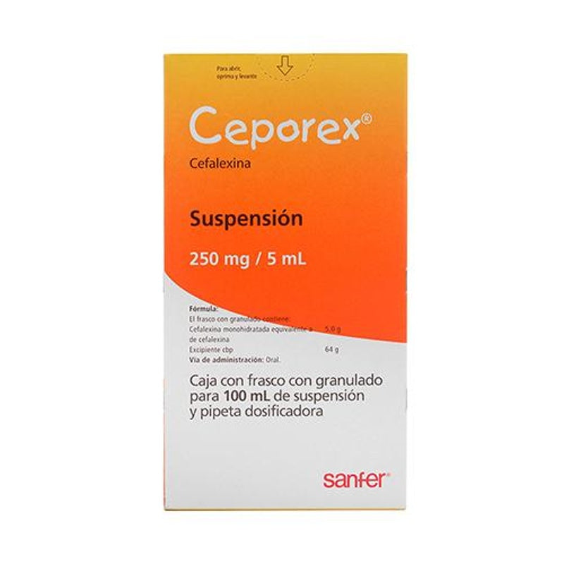 Ceporex 250 Mg / 5 Ml 100 Ml Suspensión