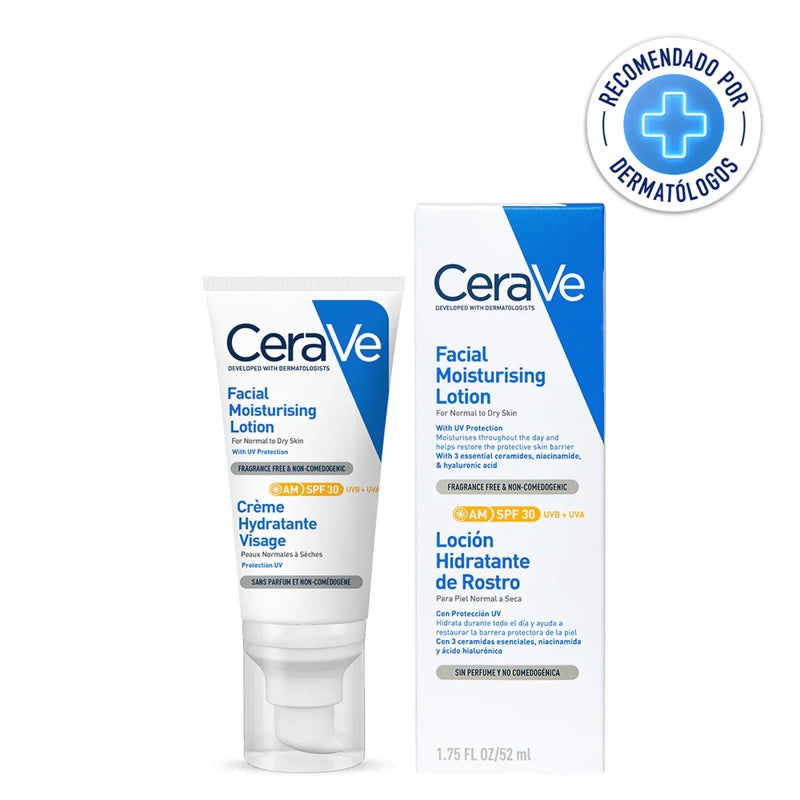 Cerave Loción Hidra Uv Cara 52 Ml 30 Spf